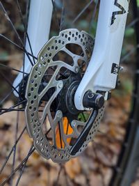 Close-up of bicycle wheel