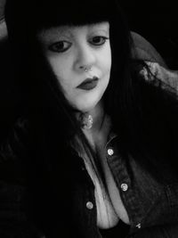 Close-up portrait of young woman