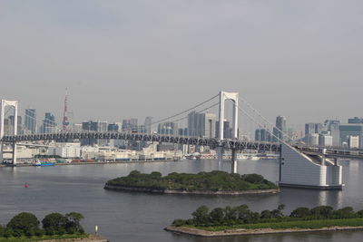 Bridge over river in city