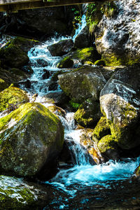 River flowing through rocks