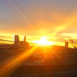 Sun shining through clouds