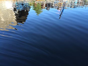 Reflection of sky in lake