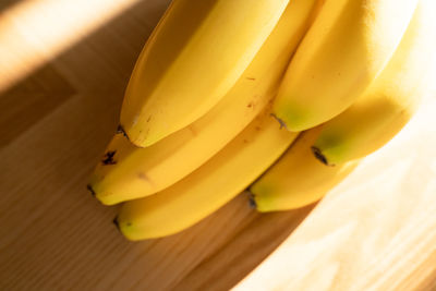 Close-up of bananas on table