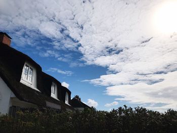 Low angle view of buildings against sky