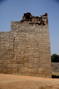 Low angle view of old ruins