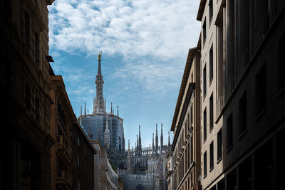 Low angle view of buildings against sky