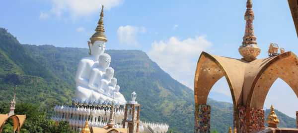 Panoramic view of temple against sky