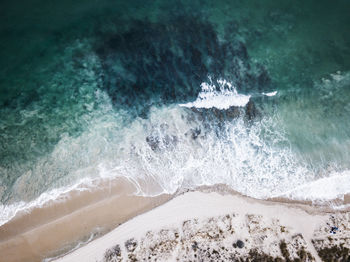 High angle view of beach