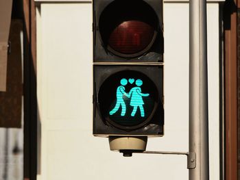 Close-up of road signal