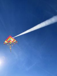 Low angle view of kite against sky