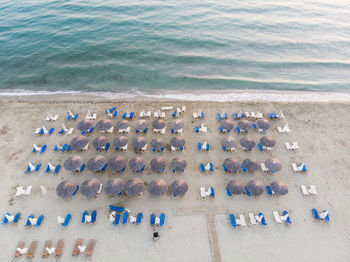 Panoramic greek beach seen from above.