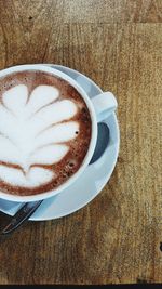 Coffee cup on table