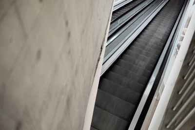 Close-up of escalator