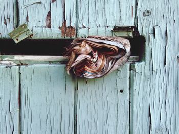 Close-up of wooden door