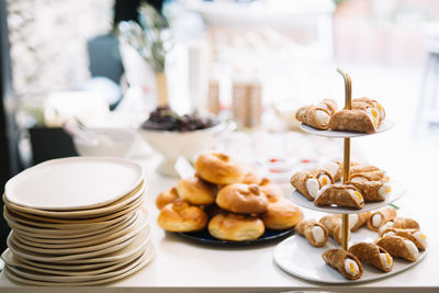 Close-up of food on table