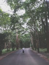 People walking on road