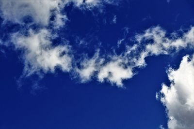 Low angle view of blue sky