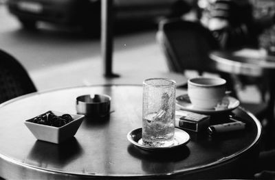 Close-up of tea served on table