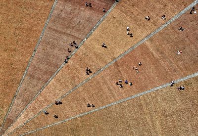 Aerial view of people in siena