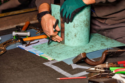 Man working on stage