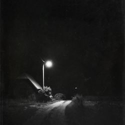 View of road at night