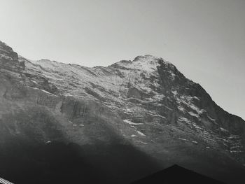 Scenic view of mountains against clear sky
