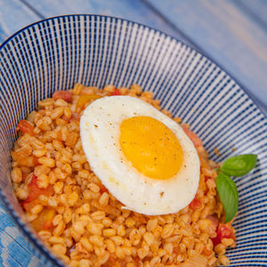 Close-up of food in plate on table