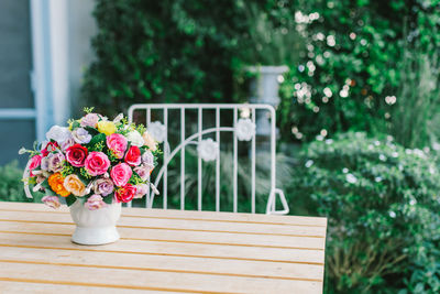 Close-up of vase on table