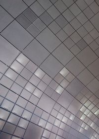 Low angle view of glass ceiling