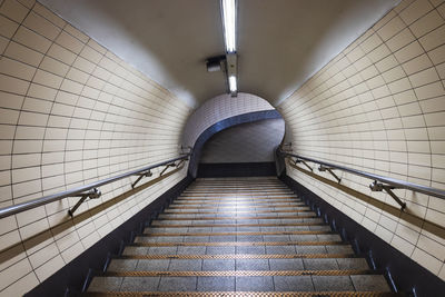 Low angle view of spiral staircase