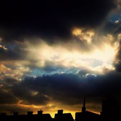 Low angle view of cloudy sky