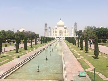 View of taj mahal against clear sky