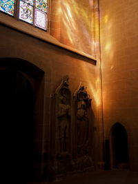 View of illuminated building