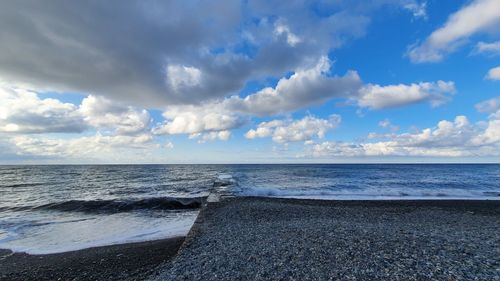 Scenic view of sea against sky