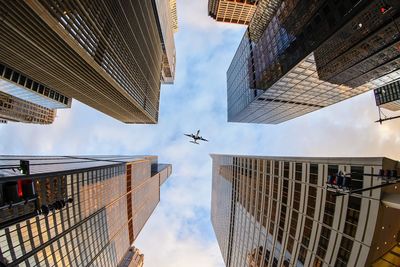 Low angle view of modern office building