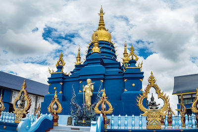 Low angle view of temple against sky