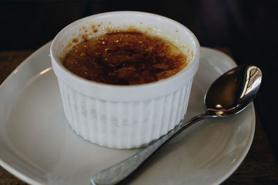 Close-up of dessert in plate