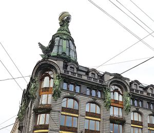 Low angle view of old building against clear sky