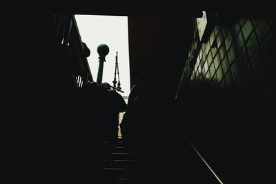 Silhouette woman standing against white background