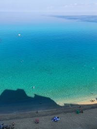 High angle view of sea against sky