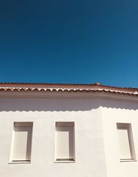 Low angle view of building against clear sky