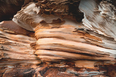 Low angle view of rock formation