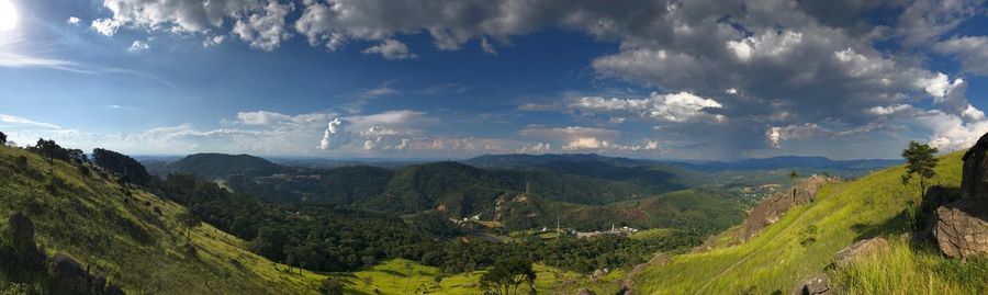 Panoramic view of landscape against sky