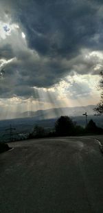 Storm clouds over landscape