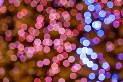 Defocused image of illuminated lights