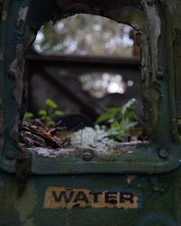Close-up of rusty metal