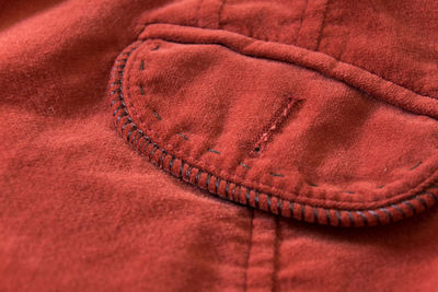 Full frame shot of red clothing