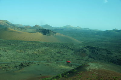 Scenic view of landscape against clear sky