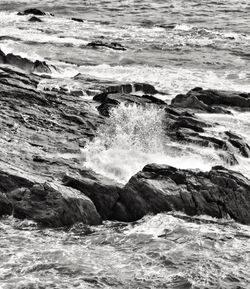 Rocks in sea