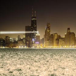 City skyline at night
